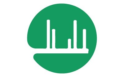 A green icon symbolizing in-process testing, representing a peaks obtained during  NMR analysis.