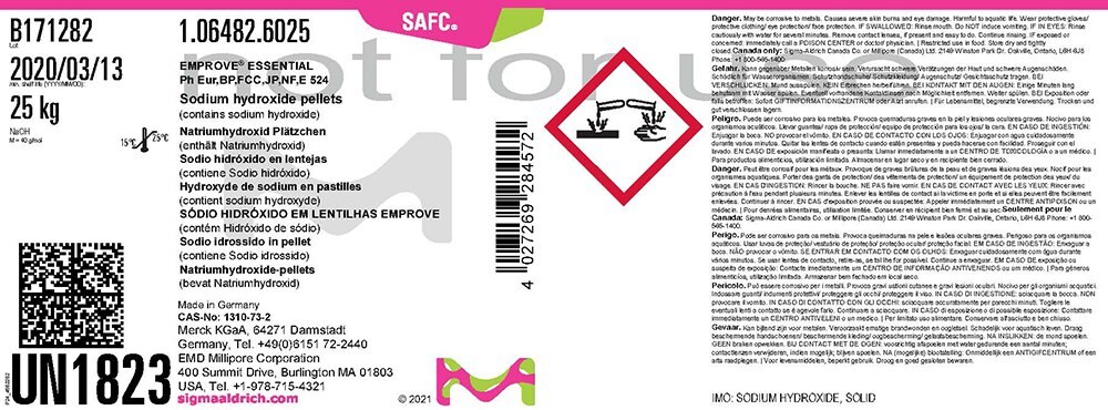 Sample Smart Label with 2D Data Matrix GS1 Barcode