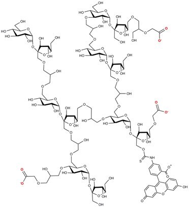 FITC-CM-Polysucrose Structure