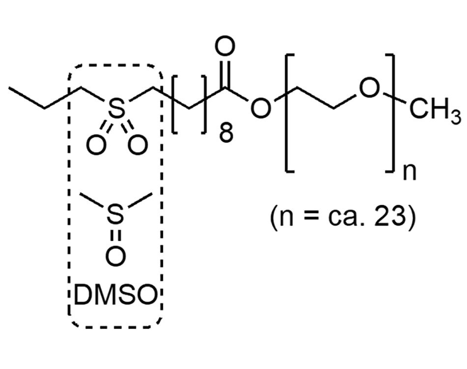 The structure of the surfactant MC-1 highlighting its DMSO-like lipophilic core.