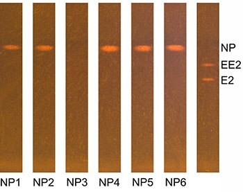 Track images of six different nonylphenols