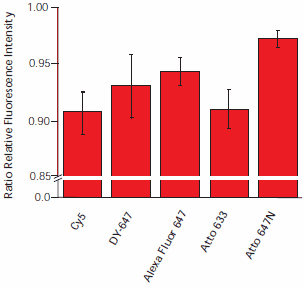 Dye degradation by irradiation.