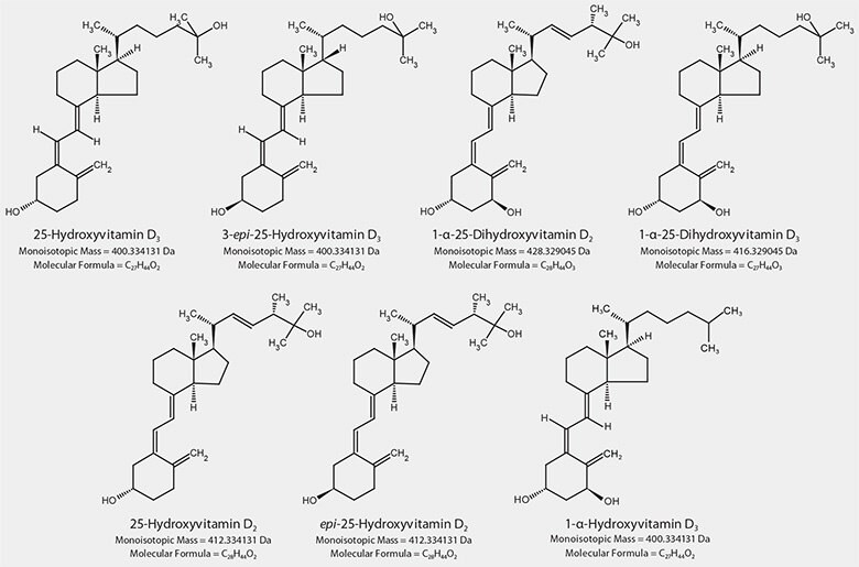 Structures of Vitamin D Metabolites