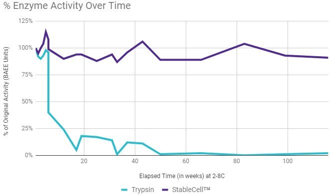 Enzyme activity over time