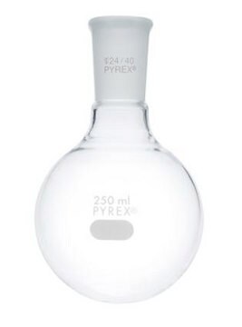 Pyrex&#174; round-bottom boiling flask, short neck capacity 250&#160;mL