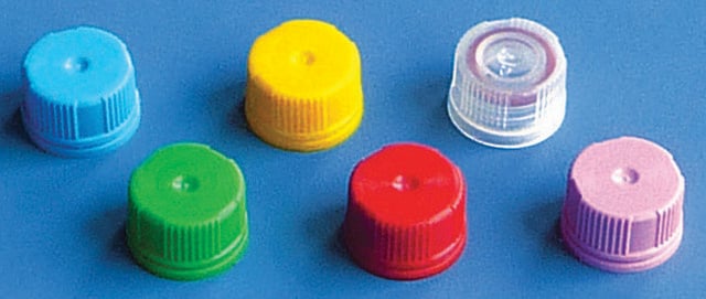 BRAND&#174; screw caps with tamper evident screw cap for micro tubes red