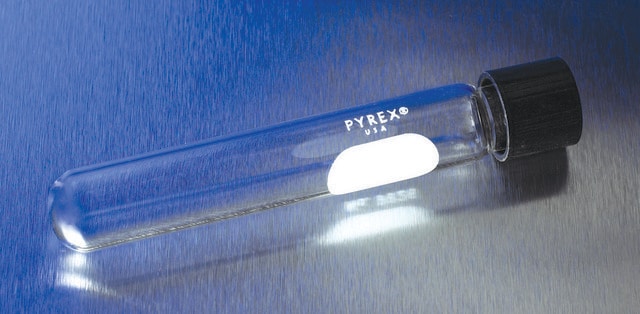 Pyrex&#174; culture tubes, screw cap with PTFE liner O.D. × L 13&#160;mm × 100&#160;mm