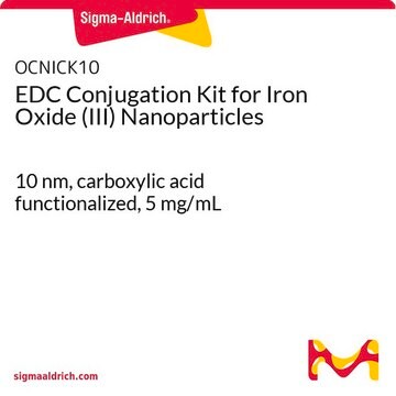 EDC Conjugation Kit for Iron Oxide (III) Nanoparticles 10&#160;nm, carboxylic acid functionalized, 5&#160;mg/mL