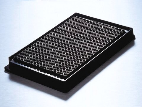 Corning&#174; 384 well microplate, low volume black polystyrene, round bottom, non-sterile, lid: no, pack of 10