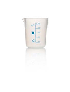 Azlon Tapered Beakers with Printed Graduations polypropylene, capacity 250&#160;mL