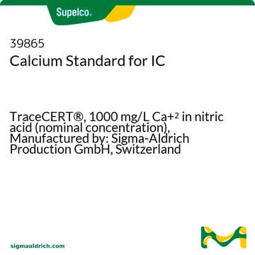 カルシウムスタンダード、IC用 TraceCERT&#174;, 1000&#160;mg/L Ca+2 in nitric acid (nominal concentration), Manufactured by: Sigma-Aldrich Production GmbH, Switzerland