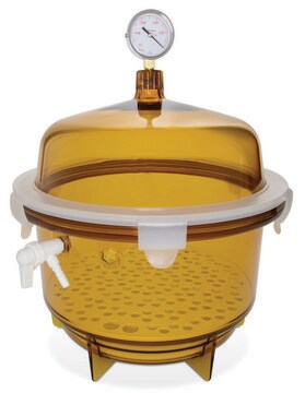 Scienceware&#174; Lab Companion&#8482; round vacuum desiccator volume 20&#160;L, amber polycarbonate (UV), pack of 1&#160;ea