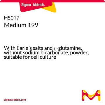 Medium 199 With Earle&#8242;s salts and L-glutamine, without sodium bicarbonate, powder, suitable for cell culture