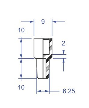 Precision Seal&#174;ラバーセプタム white, 10 mm O.D. glass tubing