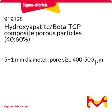 Hydroxyapatite/Beta-TCP composite porous particles (40:60%) 5±1&#160;mm diameter, pore size 400-500&#160;&#956;m