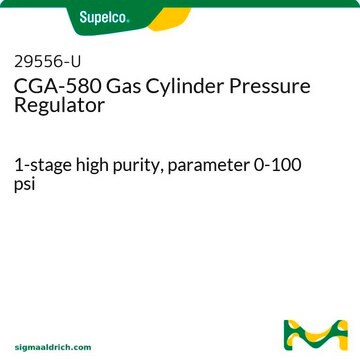 CGA-580 Gas Cylinder Pressure Regulator 1-stage high purity, parameter 0-100 psi