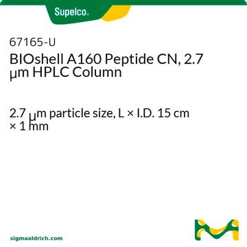 BIOshell A160 Peptide CN, 2.7 &#956;m HPLC Column 2.7&#160;&#956;m particle size, L × I.D. 15&#160;cm × 1&#160;mm