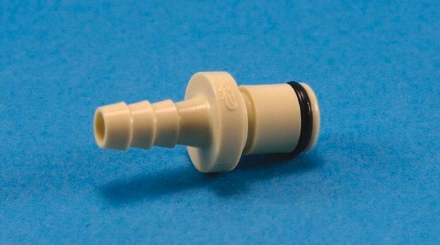 Hose Barb Adapters polypropylene elbow insert, fits tubing, 1/4&#160;in.