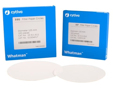 Whatman&#174; qualitative filter paper, Grade 597 circles, diam. 90&#160;mm, pack of 100