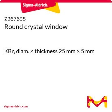 Round crystal window KBr, diam. × thickness 25&#160;mm × 5&#160;mm