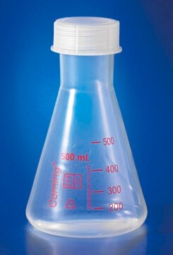 Corning&#174; narrow mouth Erlenmeyer flask, reusable capacity 1&#160;L, polymethylpentene, with GL-52 PP screw cap