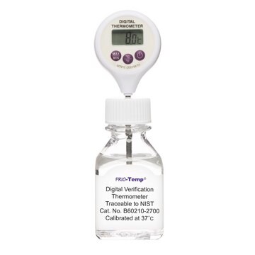 SP Bel-Art&#174; H-B Frio-Temp&#174; Calibrated Electronic Verification Lollipop Stem Thermometer temp. range at 0-70 °C, 37°C Ambient Calibration, bottle volume 60&#160;mL , with organic liquid