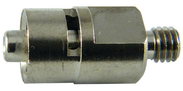 Luer-to-Threaded UTS connector male Luer lock to 10-32 standard thread, w/ wrench flats, nickel plated