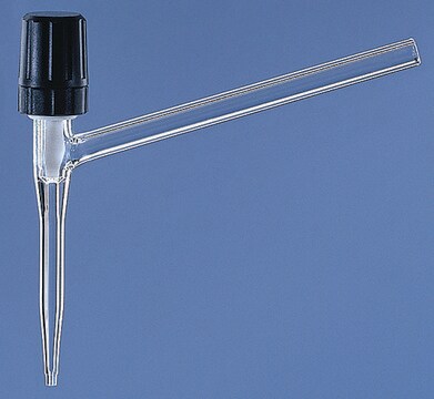 BRAND&#174; needle-valve stopcocks for burettes and automatic burettes with PTFE spindle Lateral / straight, for burette capacity 50 mL