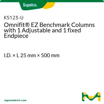 Omnifit&#174; EZ Benchmark Columns with 1 Adjustable and 1 fixed Endpiece I.D. × L 25&#160;mm × 500&#160;mm