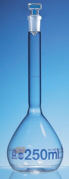 BRAND&#174; volumetric flask BLAUBRAND&#174; USP conformity certified capacity 500&#160;mL, neck joint: ST/NS 14/23, glass stopper