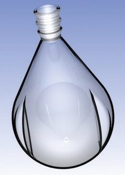 Ace drying flask, pear-shaped, with side indents, capacity 2000&#160;mL, joint: ST/NS 24/40, plastic-coated glass