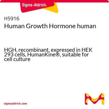 Human Growth Hormone human HGH, recombinant, expressed in HEK 293 cells, HumanKine&#174;, suitable for cell culture