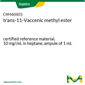 trans-11-Vaccenic methyl ester certified reference material, 10&#160;mg/mL in heptane, ampule of 1&#160;mL