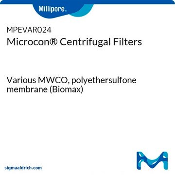 Microcon&#174; Centrifugal Filters Various MWCO, polyethersulfone membrane (Biomax)