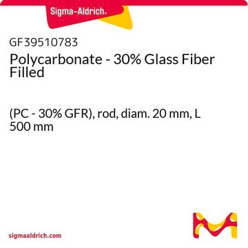 Polycarbonate - 30% Glass Fiber Filled (PC - 30% GFR), rod, diam. 20&#160;mm, L 500&#160;mm