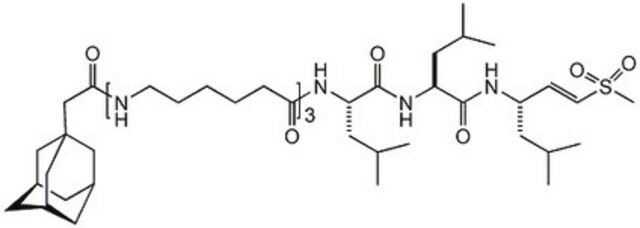 AdaAhx3L3VS A potent, covalent, cell-permeable, irreversible inhibitor of chymotrypsin-like (50-100 nM), trypsin-like (1-5 &#181;M), and PGPH (0.5-1 &#181;M) activities of the 20S proteasome.