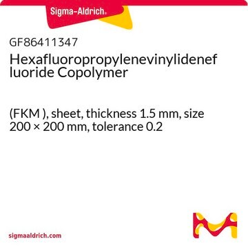 Hexafluoropropylenevinylidenefluoride Copolymer (FKM ), sheet, thickness 1.5&#160;mm, size 200 × 200&#160;mm, tolerance 0.2