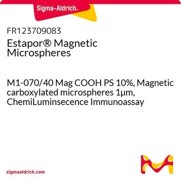 Estapor&#174; Magnetic Microspheres M1-070/40 Mag COOH PS 10%, Magnetic carboxylated microspheres 1&#181;m, ChemiLuminsecence Immunoassay - For ordering, click "Request more information"