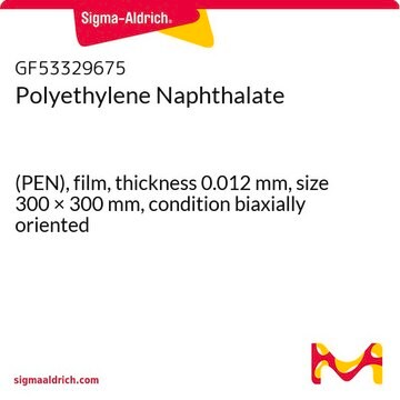 Polyethylene Naphthalate (PEN), film, thickness 0.012&#160;mm, size 300 × 300&#160;mm, condition biaxially oriented