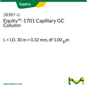 Equity-1701キャピラリーGCカラム L × I.D. 30&#160;m × 0.32&#160;mm, df 1.00&#160;&#956;m