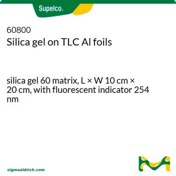 Silica gel on TLC Al foils silica gel 60 matrix, L × W 10&#160;cm × 20&#160;cm, with fluorescent indicator 254 nm