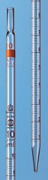 BRAND&#174; SILBERBRAND ETERNA Graduated pipette, Class B, Type 2 5 mL with 0.1 mL graduations, suitable for cotton plugs