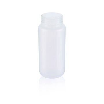 Wheaton&#174; Leak Resistant Bottle capacity 500&#160;mL, high-density polyethylene bottle, natural bottle, wide-mouth bottle, bottle diam. × H 72&#160;mm × 164&#160;mm, 53-410