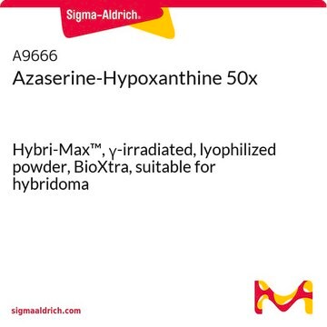 アザセリン-ヒポキサンチン, 50倍 Hybri-Max&#8482;, &#947;-irradiated, lyophilized powder, BioXtra, suitable for hybridoma