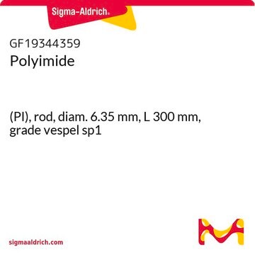 Polyimide (PI), rod, diam. 6.35&#160;mm, L 300&#160;mm, grade vespel sp1