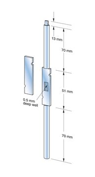 Wilmad&#174; Suprasil&#174; EPR Tissue Sample Cell well depth 0.5&#160;mL, rod L 70&#160;mm , upper, rod L 70&#160;mm , lower