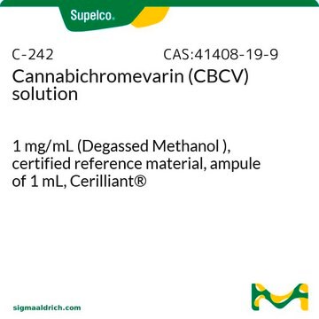 Cannabichromevarin (CBCV) solution 1&#160;mg/mL (Degassed Methanol ), certified reference material, ampule of 1&#160;mL, Cerilliant&#174;