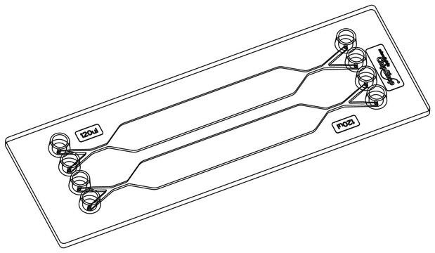 Rhombic chamber chip - 120 &#956;l Fluidic 172, COP