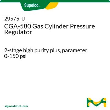 CGA-580 ガスシリンダー圧力レギュレーター 2-stage high purity plus, parameter 0-150 psi