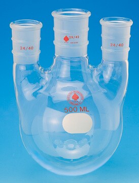 Ace three-neck round-bottom flasks vertical, capacity 3,000&#160;mL, Joints: ST/NS 24/40 (3)